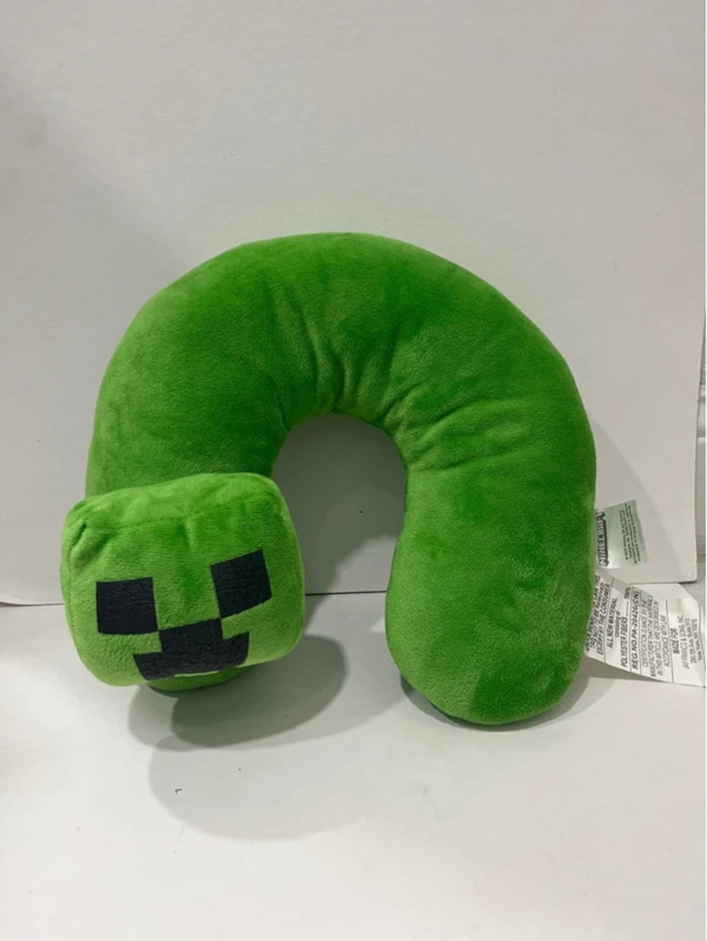 Minecraft creeper plush neck travel pillow